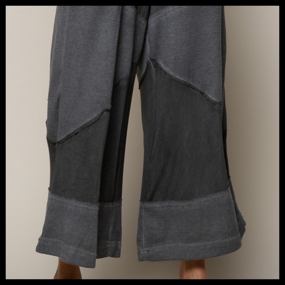 POL Wide Leg Pants W/Drawstring Mix Fabric RESTOCKING IN BLACK & 4 MORE COLORS! - Picture 12 of 14